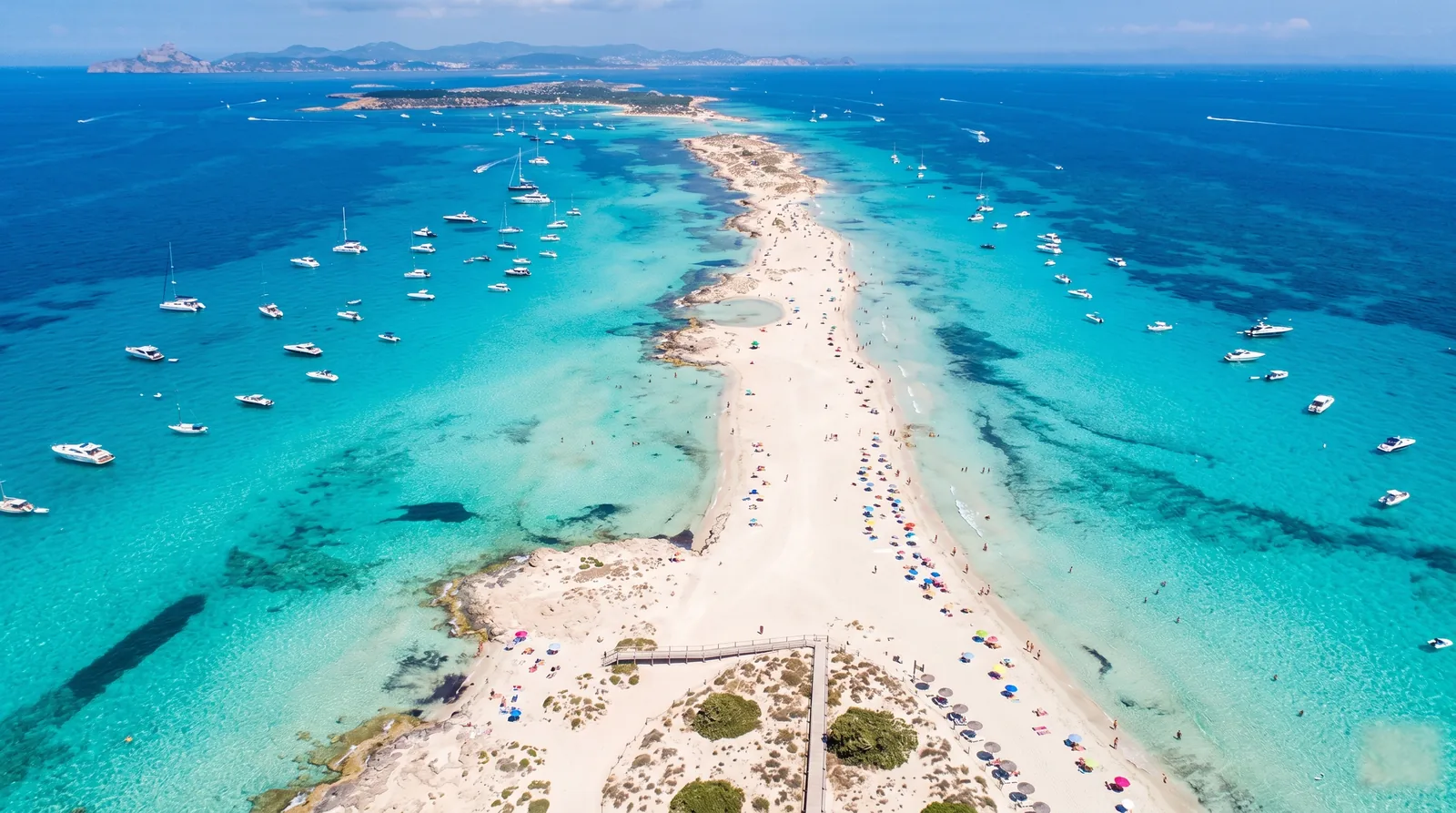 Formentera lunch run — Ses Illetes aerial